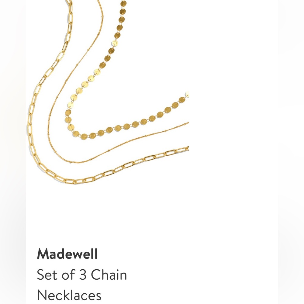 (61)Madewell NWOT Set of 3 Chains $65 MSRP